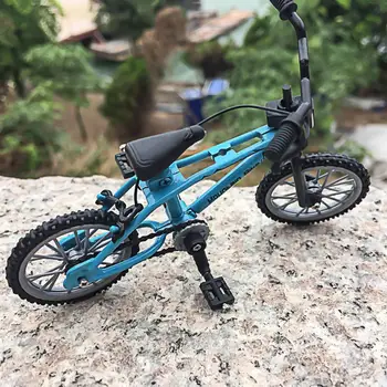 Minyatür Oyuncak Bisiklet Modeli Alaşım 1 ADET Parmak Bisiklet Fonksiyonlu Dağ Ev Masaüstü Süs Çocuk Hediye Oyuncak
