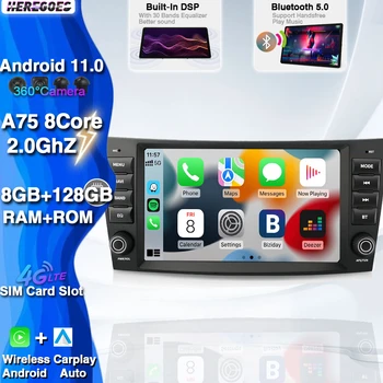 Carplay 4G + Wifi Android 11 Araba Multimedya Oynatıcı Benz İçin W211 W463 W219 W209 2004-2011 Navigasyon GPS Radyo Stereo 2 Ses Din