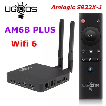 UGOOS AM6B Artı Android 9.0 akıllı tv kutusu 4GB DDR4 32GB ROM Amlogic S922X-J BT5.0 WiFi 6 LAN 1000M vs AM6 artı set üstü kutusu