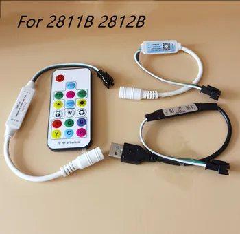 SP104E / SP002E (USB) 6 türleri MİNİ RF kablosuz uzaktan Piksel dijital RGB şerit Led Denetleyici WS2811 / 2812 led şerit ışık