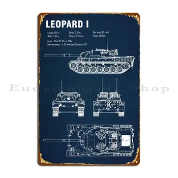 Leopar I Tankı Metal İşareti Tasarım Parti Duvar Dekor Tasarımcısı Oluşturmak Tabela Posteri