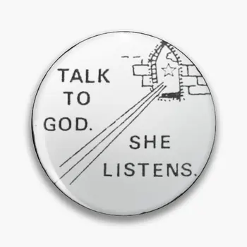 Madrian Rozeti Konuşmak Tanrı O Dinler Yumuşak Düğme Pin Yaka Pin Hediye Moda Sevgilisi Karikatür Komik Rozeti Yaka Kadın Metal Broş