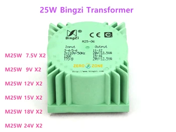 25W Bingzi Trafo Mühürlü Trafo Çift 9V 12V 15V çoklu voltaj seçenekleri için uygun kulaklık amplifikatörü ve DAC