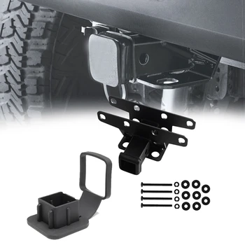 1 Takım Arka Çekme römork bağı Alıcı W/Kapak Motor Çekme Çekme Yardımı Jeep Wrangler JL/JLU 2018-2023