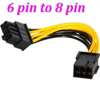 GPU 6 pin 8 pin PCI Express Güç dönüştürücü kablosu İçin Ekran Kartı PCI E güç kaynağı 500 adet / grup