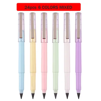 24 Adet Mürekkepsiz Kalem Ebedi Silinebilir Yeniden Kullanılabilir Kalem İçin Uygun çocuk Yazma Çizim Çizim Ofis Okul Malzemeleri