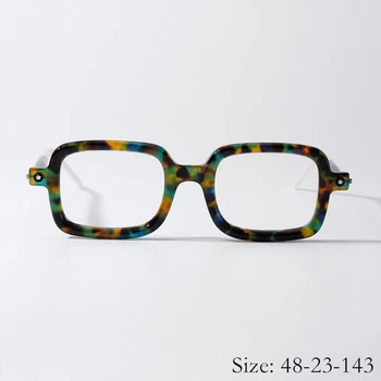 2023 Vintage Moda Pilot KUB Gözlük Çerçevesi P2 Klasik Kare Çerçevesiz Tasarım Miyopi Küre Optik Kadın Erkek Yüksek Kalite